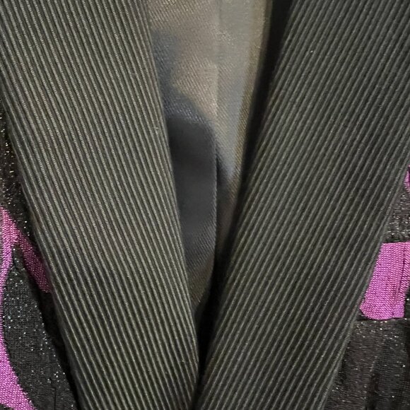 Mr. Turk Purple and Black Metallic Jacquard Dinner Jacket Men's 40R - Picture 3 of 10